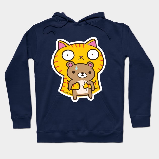 stress cat Hoodie by doodletales